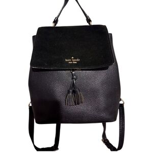 Kate Spade Hayes Suede Medium Flap Backpack